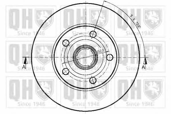 Quinton Hazell BDC4552 Rear brake disc, non-ventilated BDC4552