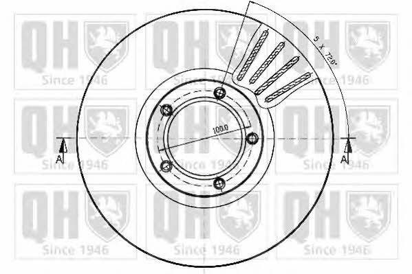 Quinton Hazell BDC4584 Front brake disc ventilated BDC4584