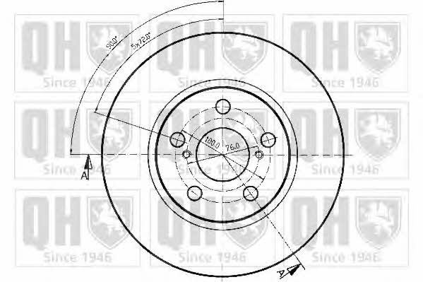 Quinton Hazell BDC4588 Front brake disc ventilated BDC4588