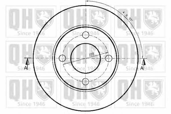 Quinton Hazell BDC4754 Rear brake disc, non-ventilated BDC4754