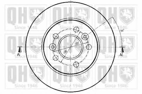 Quinton Hazell BDC4869 Rear brake disc, non-ventilated BDC4869