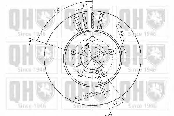 Quinton Hazell BDC4960 Front brake disc ventilated BDC4960