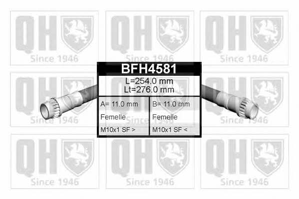 Quinton Hazell BFH4581 Brake Hose BFH4581
