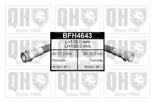 Quinton Hazell BFH4643 Brake Hose BFH4643