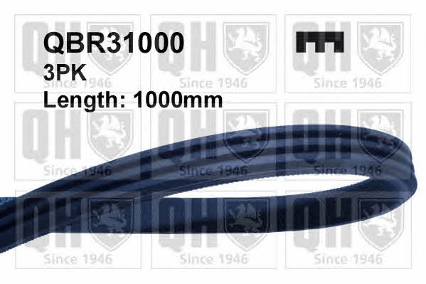 Quinton Hazell QBR31000 V-ribbed belt 3PK1000 QBR31000