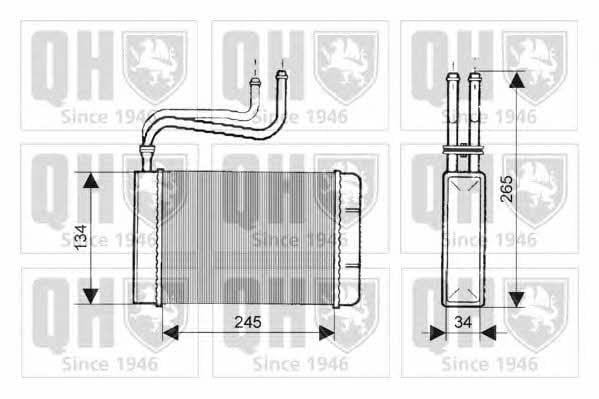 Quinton Hazell QHR2014 Heat exchanger, interior heating QHR2014