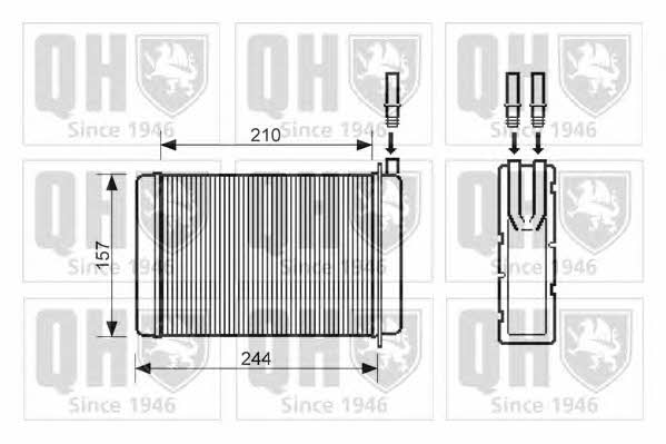 Quinton Hazell QHR2051 Heat exchanger, interior heating QHR2051
