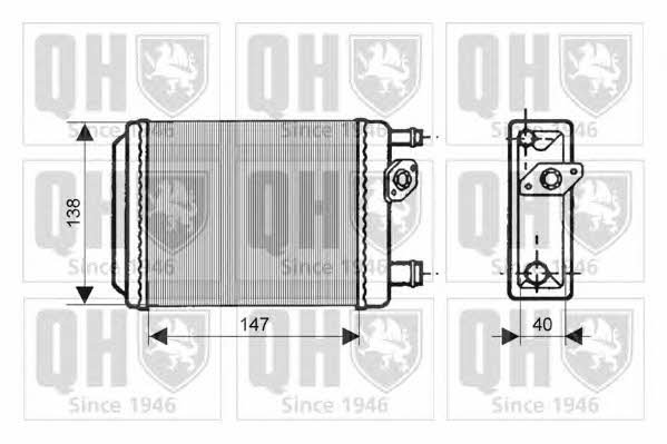 Quinton Hazell QHR2075 Heat exchanger, interior heating QHR2075