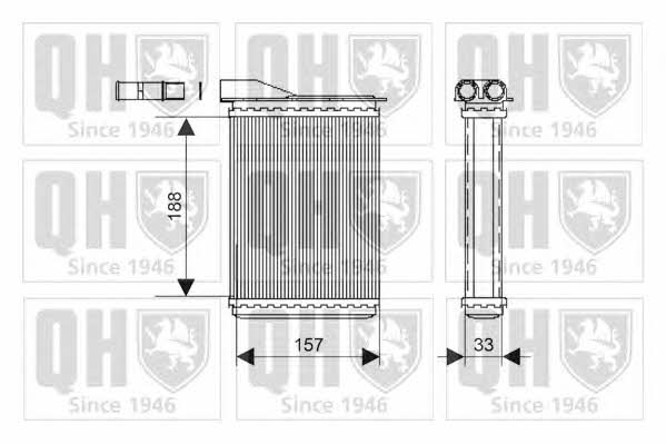 Quinton Hazell QHR2091 Heat exchanger, interior heating QHR2091