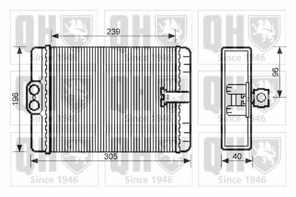 Quinton Hazell QHR2098 Heat exchanger, interior heating QHR2098
