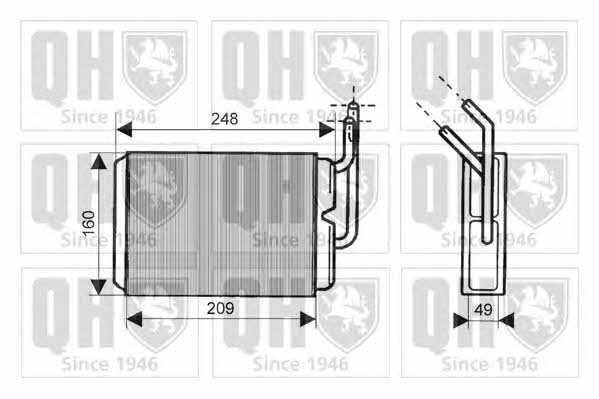 Quinton Hazell QHR2123 Heat exchanger, interior heating QHR2123