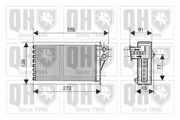 Quinton Hazell QHR2141 Heat exchanger, interior heating QHR2141
