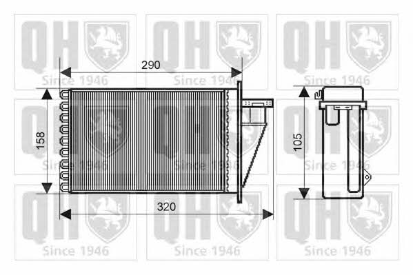 Quinton Hazell QHR2176 Heat exchanger, interior heating QHR2176