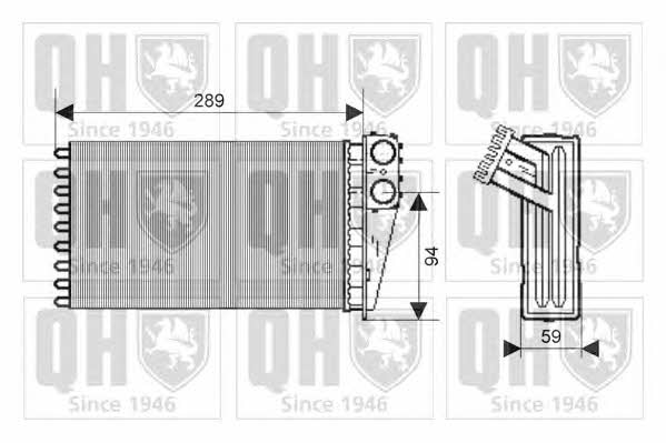 Quinton Hazell QHR2196 Heat exchanger, interior heating QHR2196