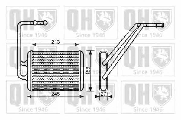 Quinton Hazell QHR2205 Heat exchanger, interior heating QHR2205