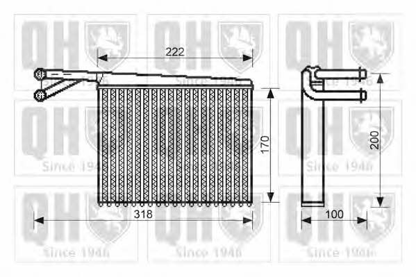Quinton Hazell QHR2210 Heat exchanger, interior heating QHR2210