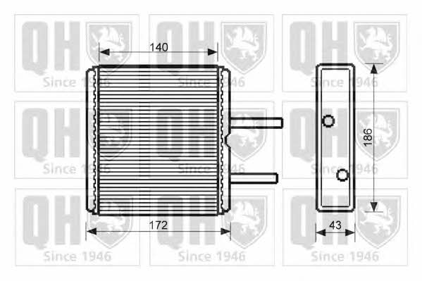 Quinton Hazell QHR2232 Heat exchanger, interior heating QHR2232