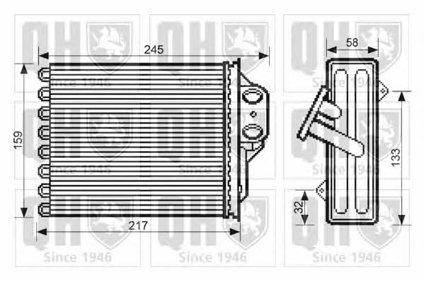 Quinton Hazell QHR2241 Heat exchanger, interior heating QHR2241
