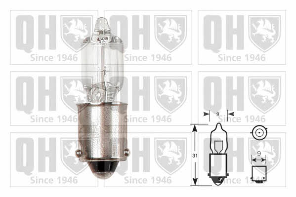 Quinton Hazell QBL434 Glow bulb H6W 12V 6W QBL434