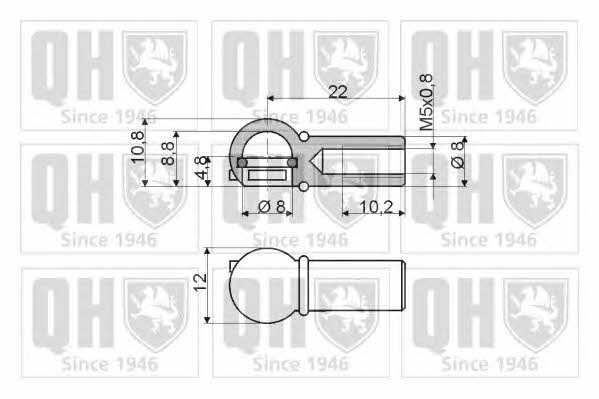 Quinton Hazell QTS128261 Gas Spring, boot-/cargo area QTS128261