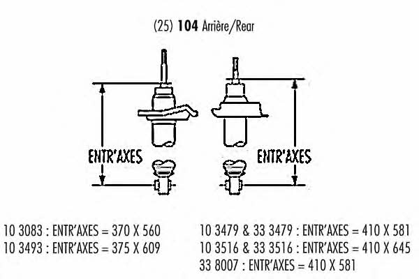 Record 103083 Shock absorber assy 103083