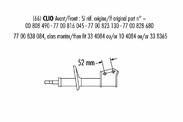 Record 104084 Shock absorber assy 104084