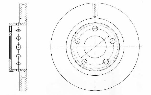 Remsa 61363.10 Rear ventilated brake disc 6136310