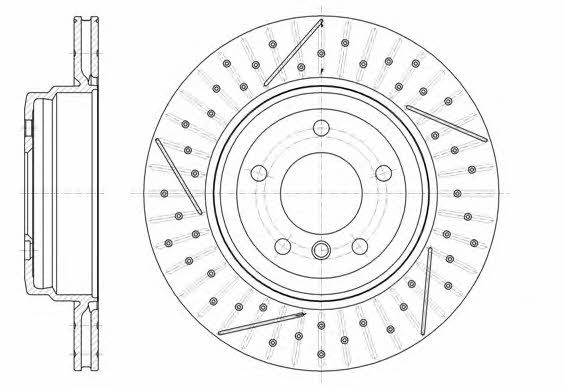 Remsa 61451.10 Rear ventilated brake disc 6145110