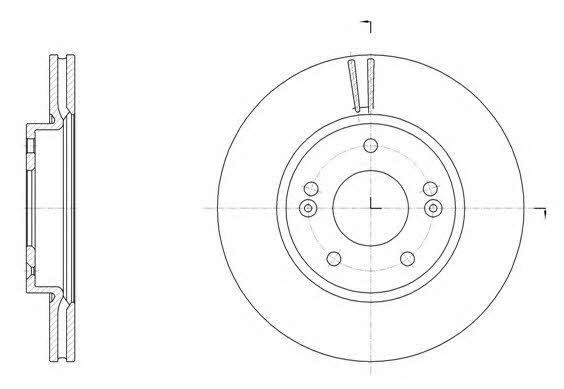 Front vented brake disc Remsa 61507.10