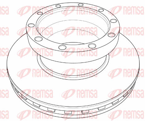 Remsa NCA1211.20 Rear ventilated brake disc NCA121120