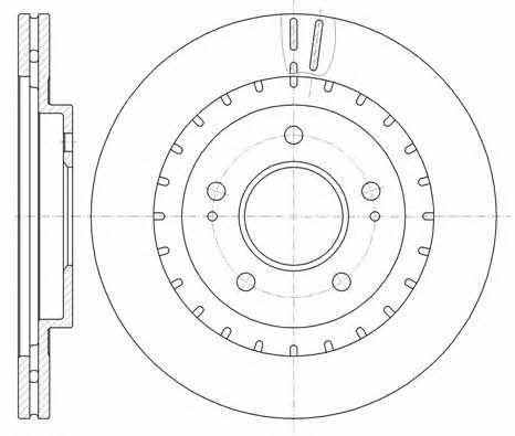 Remsa 61137.10 Front vented brake disc 6113710 6113710 Remsa Front vented brake disc