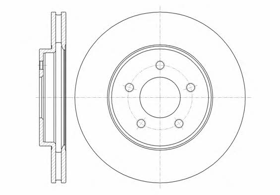 Remsa 61376.10 Front brake disc ventilated 6137610