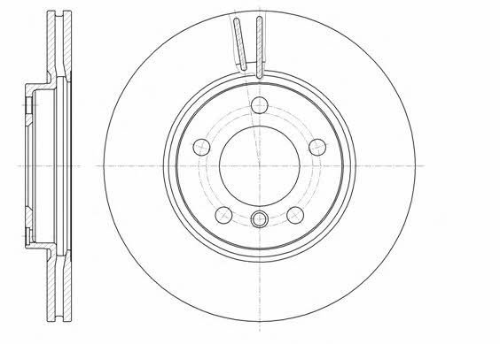 Remsa 61440.10 Front brake disc ventilated 6144010