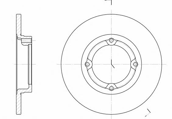 Remsa 6014.00 Unventilated front brake disc 601400