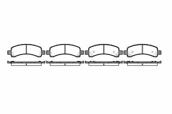 Brake pad Cadillac Escalade: 098910 Remsa Brake pad set