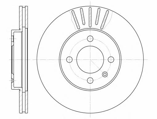 Front vented brake disc Remsa 6175.10