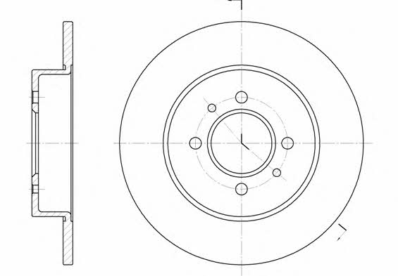 Remsa 6239.00 Rear brake disc, non-ventilated 623900