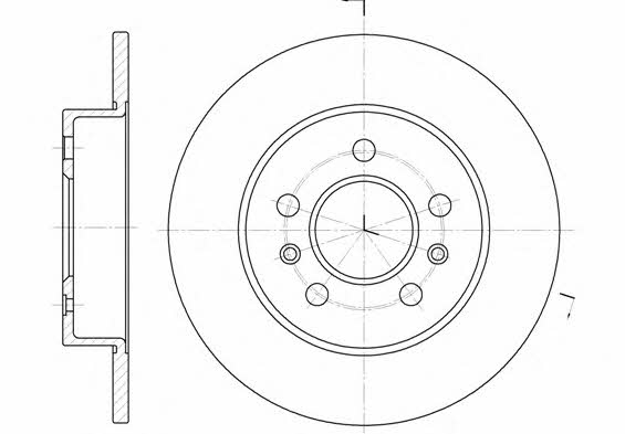 Remsa 6239.02 Rear brake disc, non-ventilated 623902