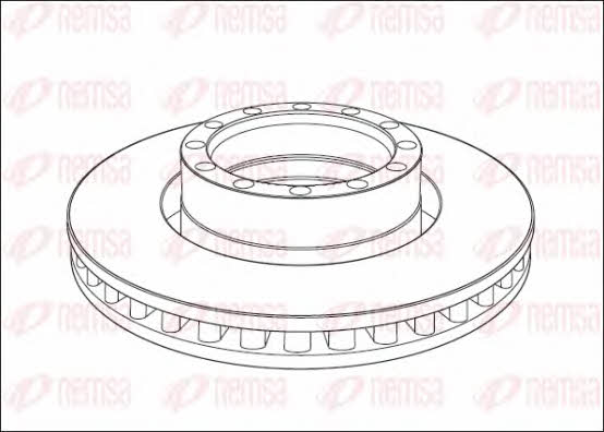 Remsa NCA1015.20 Front brake disc ventilated NCA101520