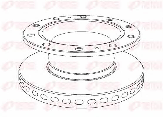 Remsa NCA1024.20 Front brake disc ventilated NCA102420