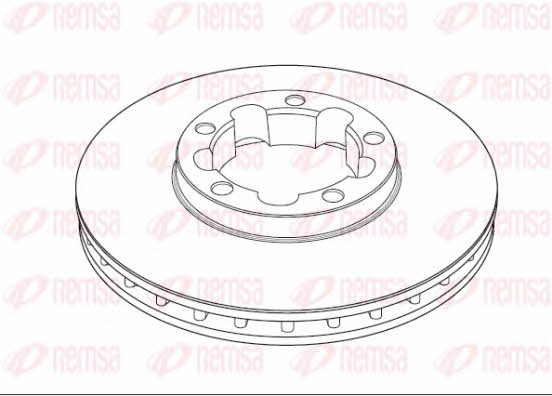 Remsa NCA1190.20 Front brake disc ventilated NCA119020