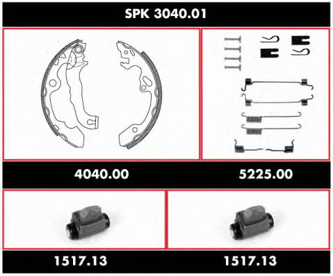 SPK 3040.01 Brake shoe set SPK304001