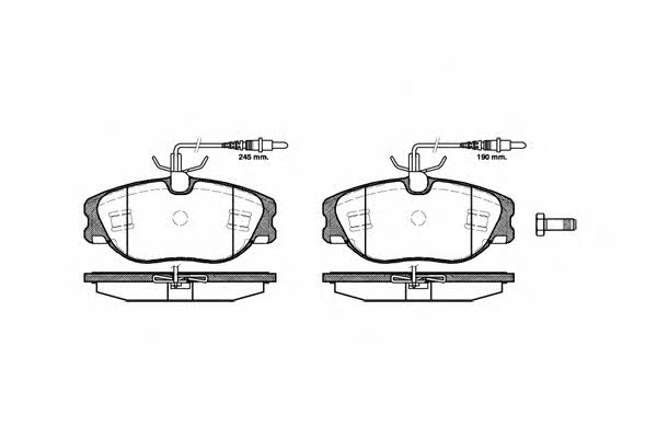Brake pad Citroen Evasion: 030544 Remsa Brake pad set