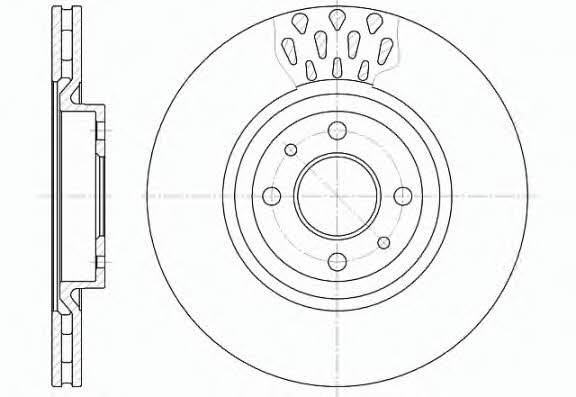 Remsa 6315.10 Front brake disc ventilated 631510