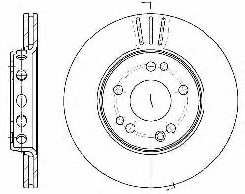 Remsa 6318.10 Front brake disc ventilated 631810