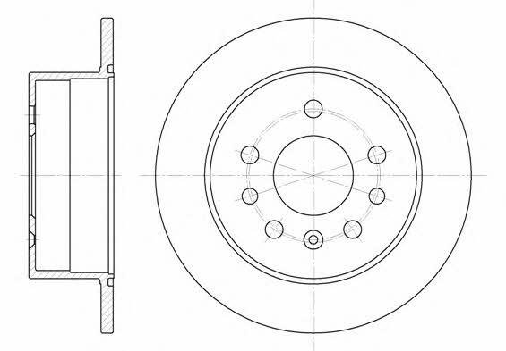 Remsa 6532.00 Rear brake disc, non-ventilated 653200