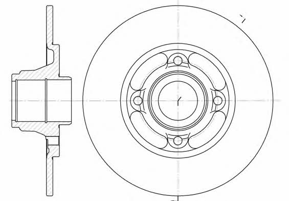 Remsa 6537.00 Rear brake disc, non-ventilated 653700