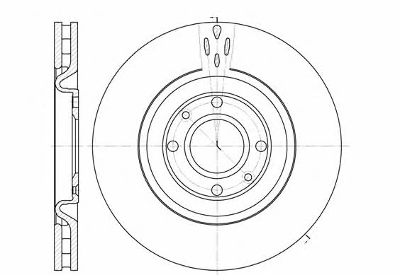Remsa 6590.10 Front vented brake disc 659010 659010 Remsa Front vented brake disc