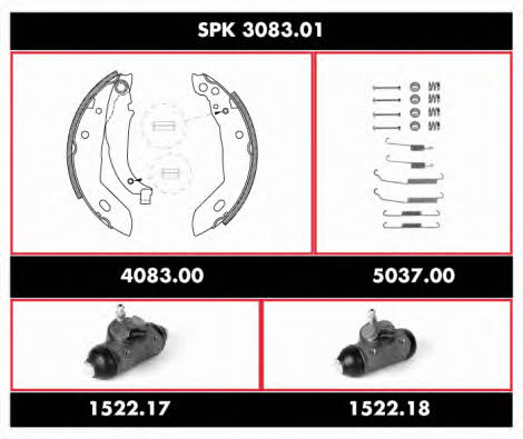 Remsa SPK 3083.01 Brake shoe set SPK308301