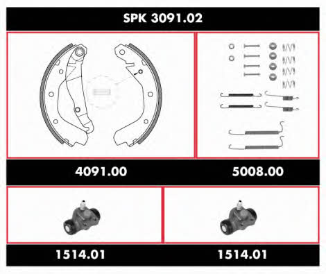 Remsa SPK 3091.02 Brake shoe set SPK309102